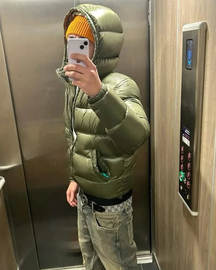 GLOSSY PUFFER JACKET
