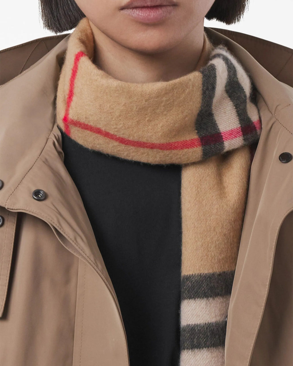 CHEQUERED CASHMERE SCARF