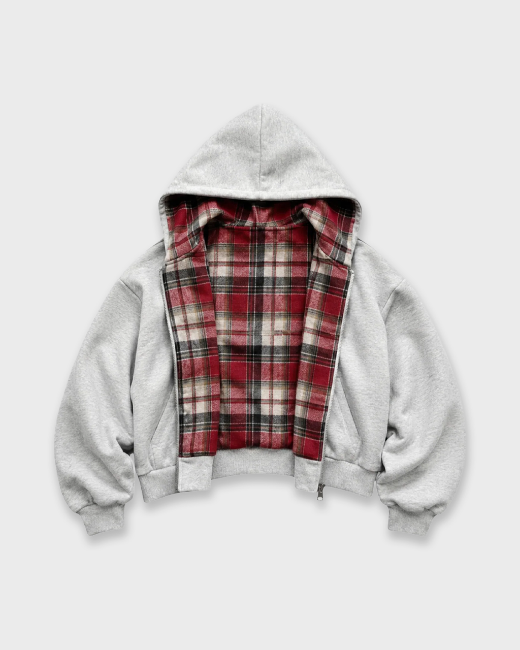 CHEQUERED LINE ZIPUP